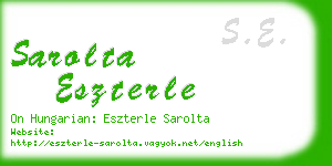 sarolta eszterle business card